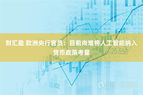 财汇盈 欧洲央行官员：目前尚难将人工智能纳入货币政策考量